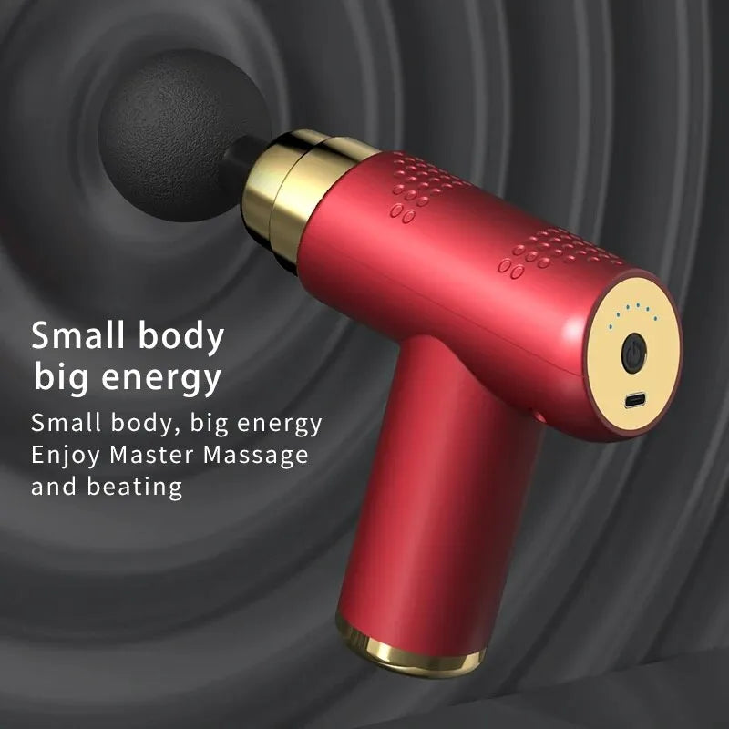 Mini pistola de massagem portátil Massageador de pistola facial para corpo, pescoço, tecido profundo, relaxamento muscular, alívio da dor, massageador corporal
